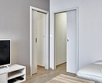  interiérové dveře - textura lnu - Square Grey